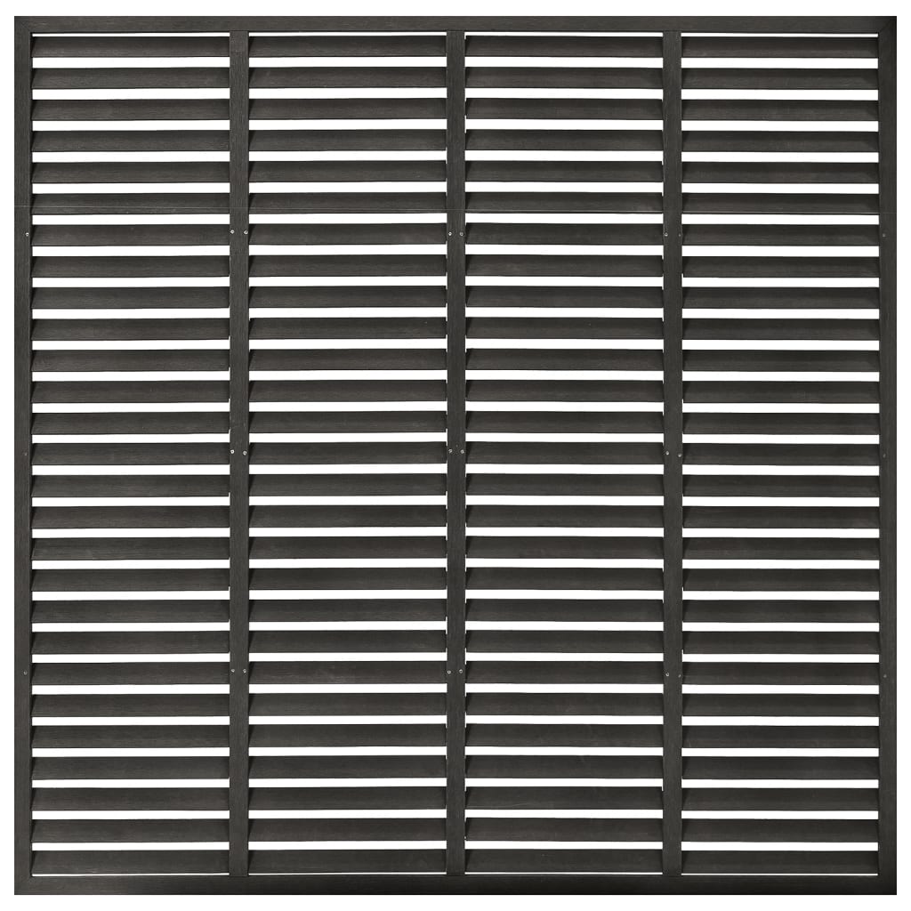 vidaXL Louver Fence WPC 70.9"x70.9" Dark Gray