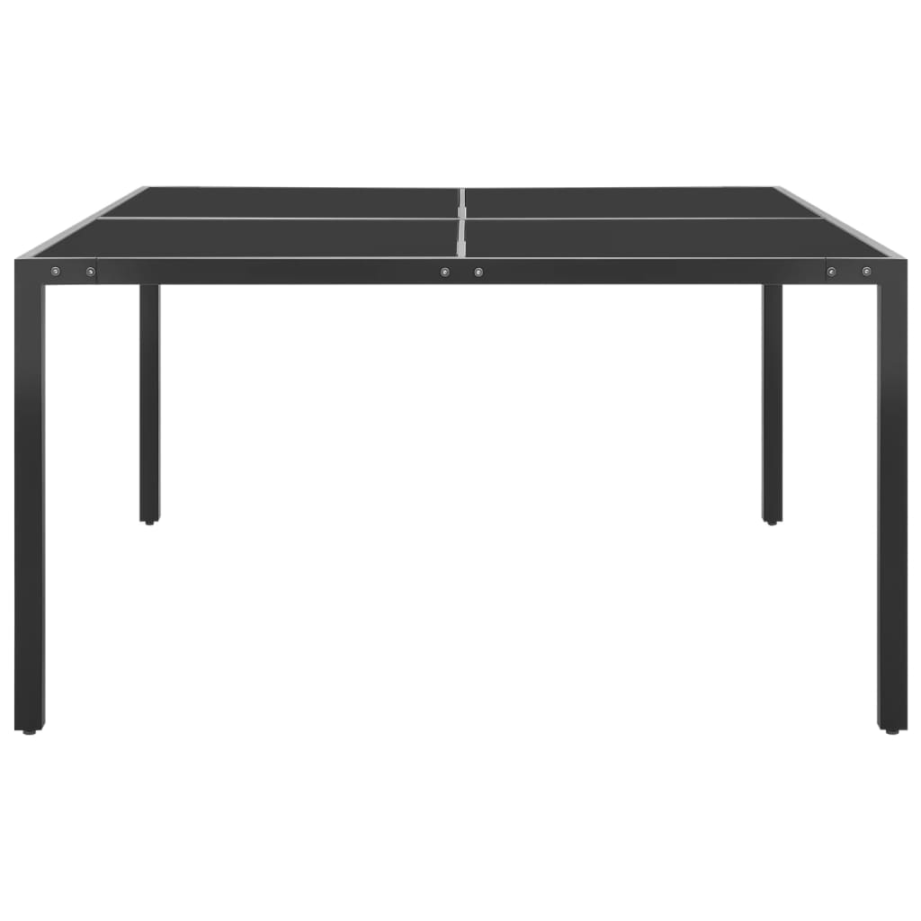 vidaXL Patio Table Anthracite 51.2"x51.2"x28.3" Steel and Glass