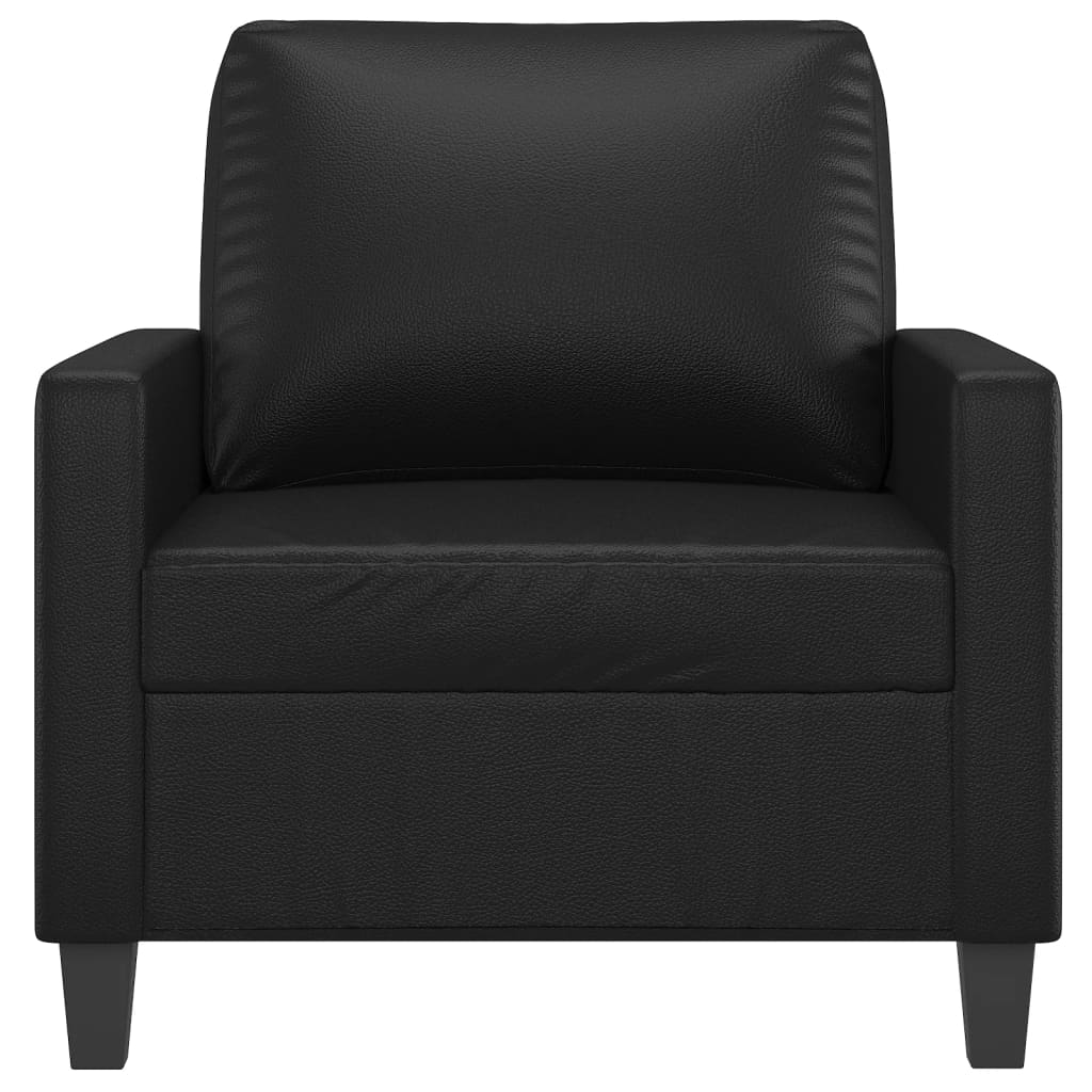 vidaXL Sofa Chair Black 23.6" Faux Leather