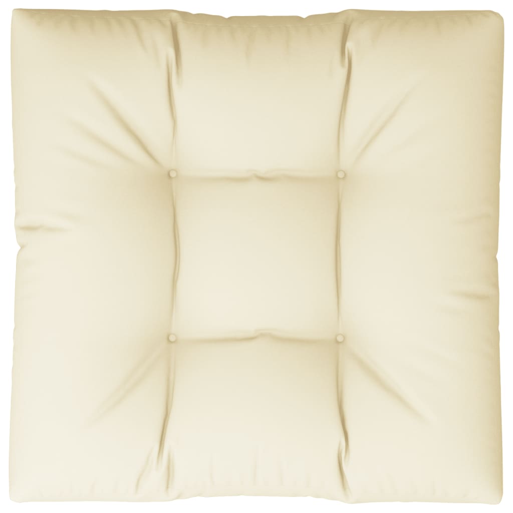 vidaXL Pallet Cushion Cream 31.5"x31.5"x4.7" Fabric