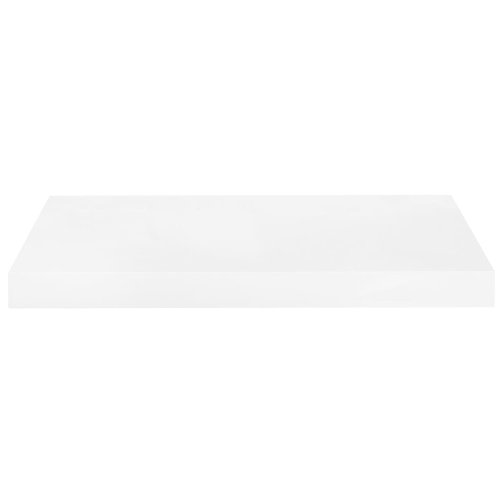 vidaXL Floating Wall Shelves 2 pcs High Gloss White 19.7"x9.1"x1.5" MDF