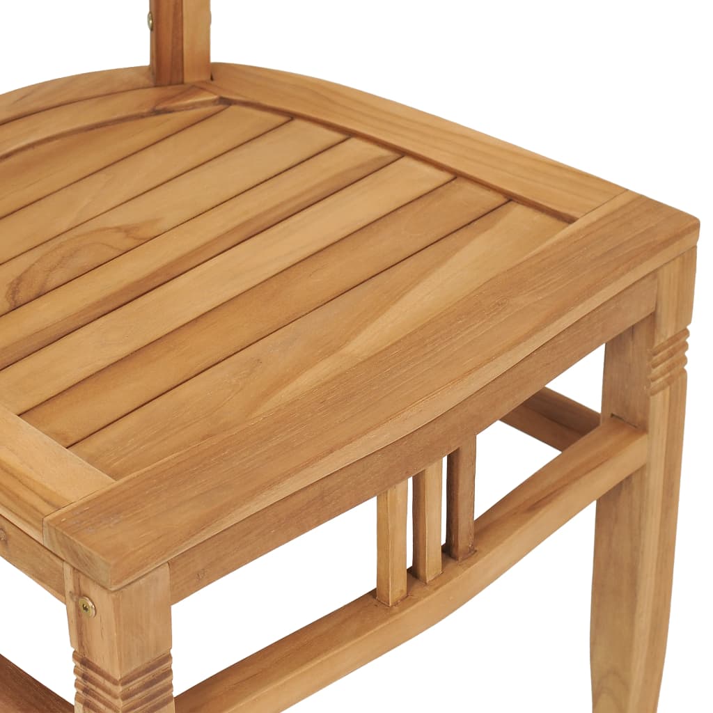vidaXL 7 Piece Patio Dining Set Solid Teak Wood