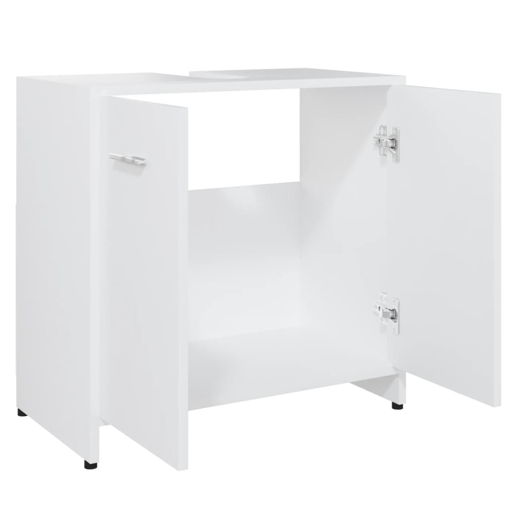 vidaXL Bathroom Cabinet White 23.6"x13"x24" Chipboard