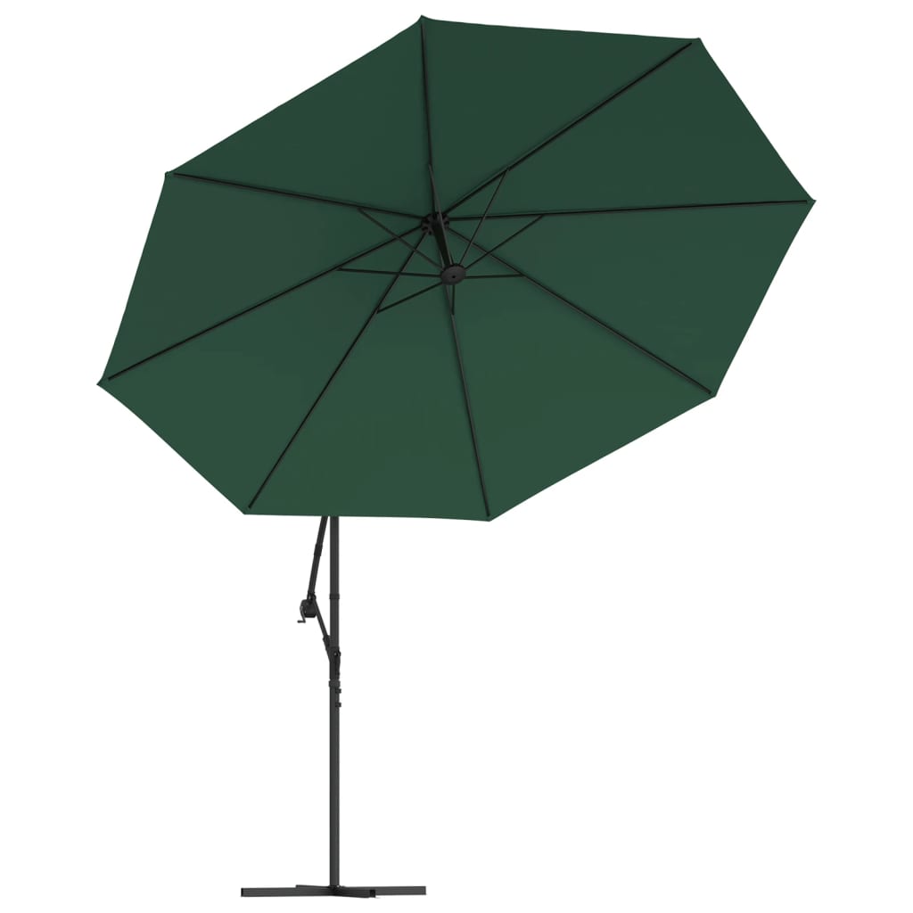 vidaXL Cantilever Umbrella 137.8" Green
