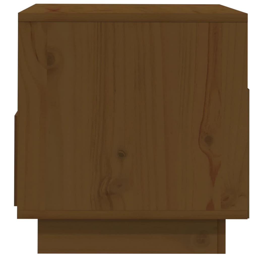 vidaXL TV Stand Honey Brown 23.6"x13.8"x14.6" Solid Wood Pine