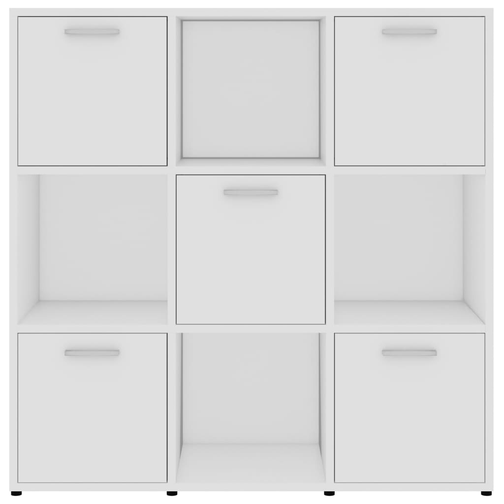 vidaXL Book Cabinet White 35.4"x11.8"x35.4" Chipboard