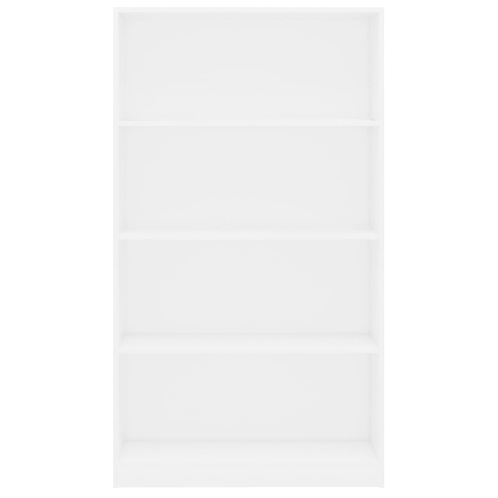 vidaXL 4-Tier Book Cabinet White 31.5"x9.4"x55.9" Engineered Wood