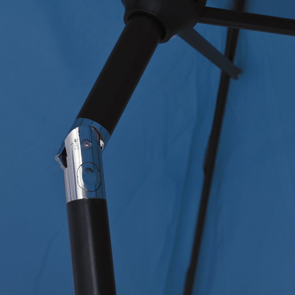 vidaXL Outdoor Parasol with Metal Pole 118"x78.7" Azure