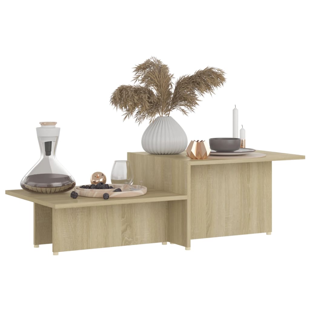 vidaXL Coffee Table Sonoma Oak 43.9"x19.7"x13" Engineered Wood