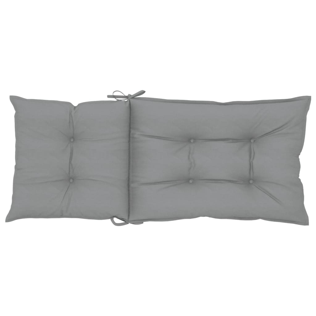 vidaXL Garden Highback Chair Cushions 6 pcs Gray 47.2"x19.7"x2.8" Fabric