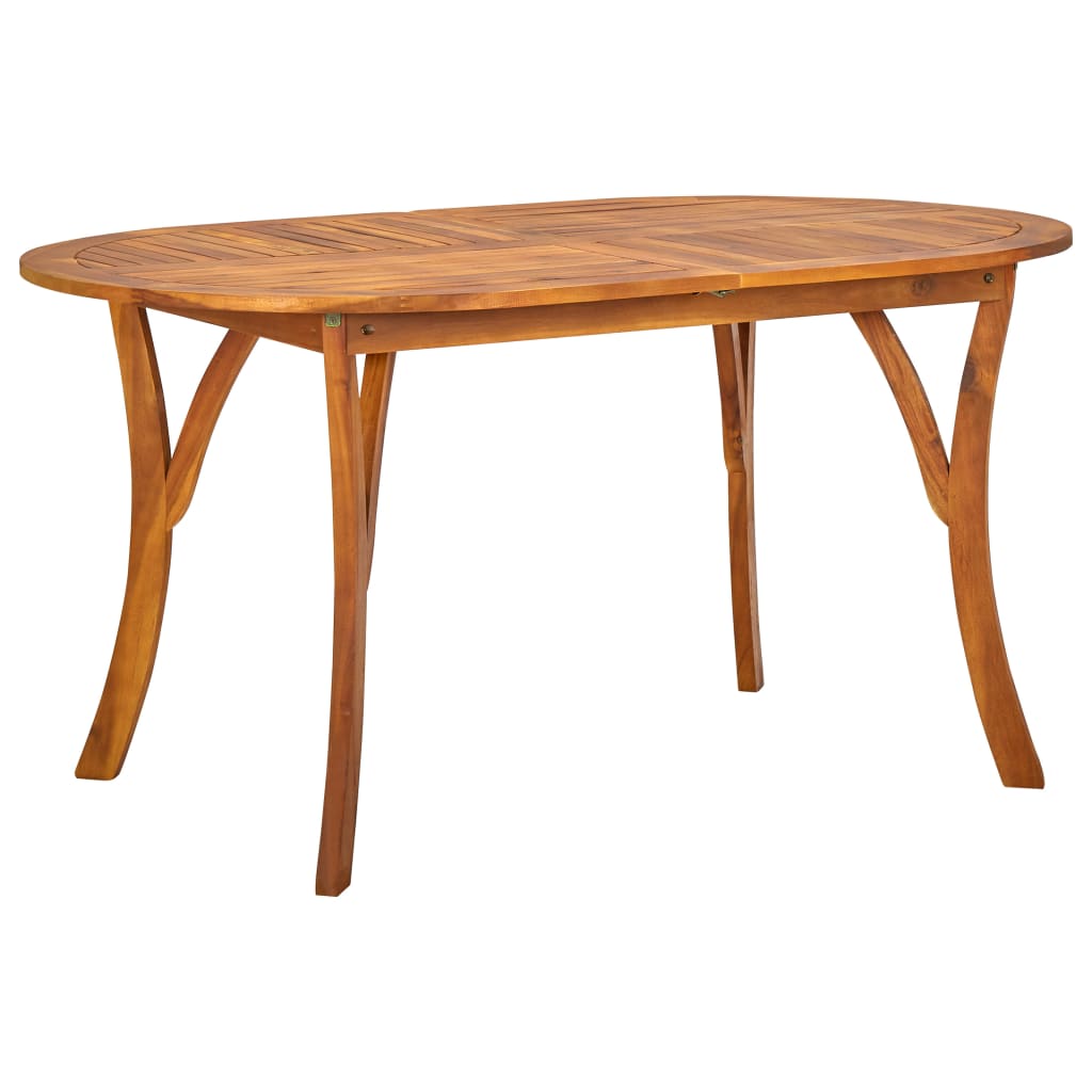 vidaXL Patio Table 59.1"x35.4"x29.5" Solid Acacia Wood