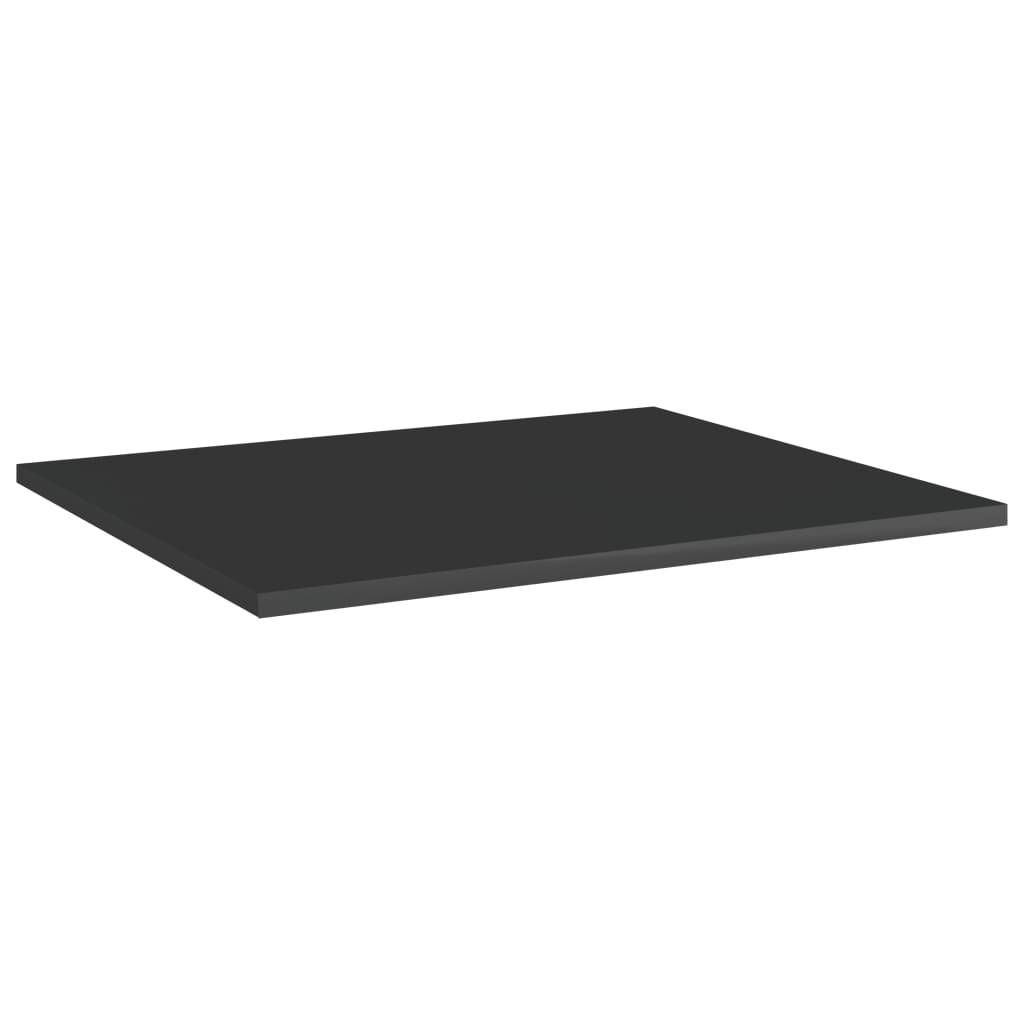 vidaXL Bookshelf Boards 4 pcs High Gloss Black 23.6"x19.7"x0.6" Engineered Wood