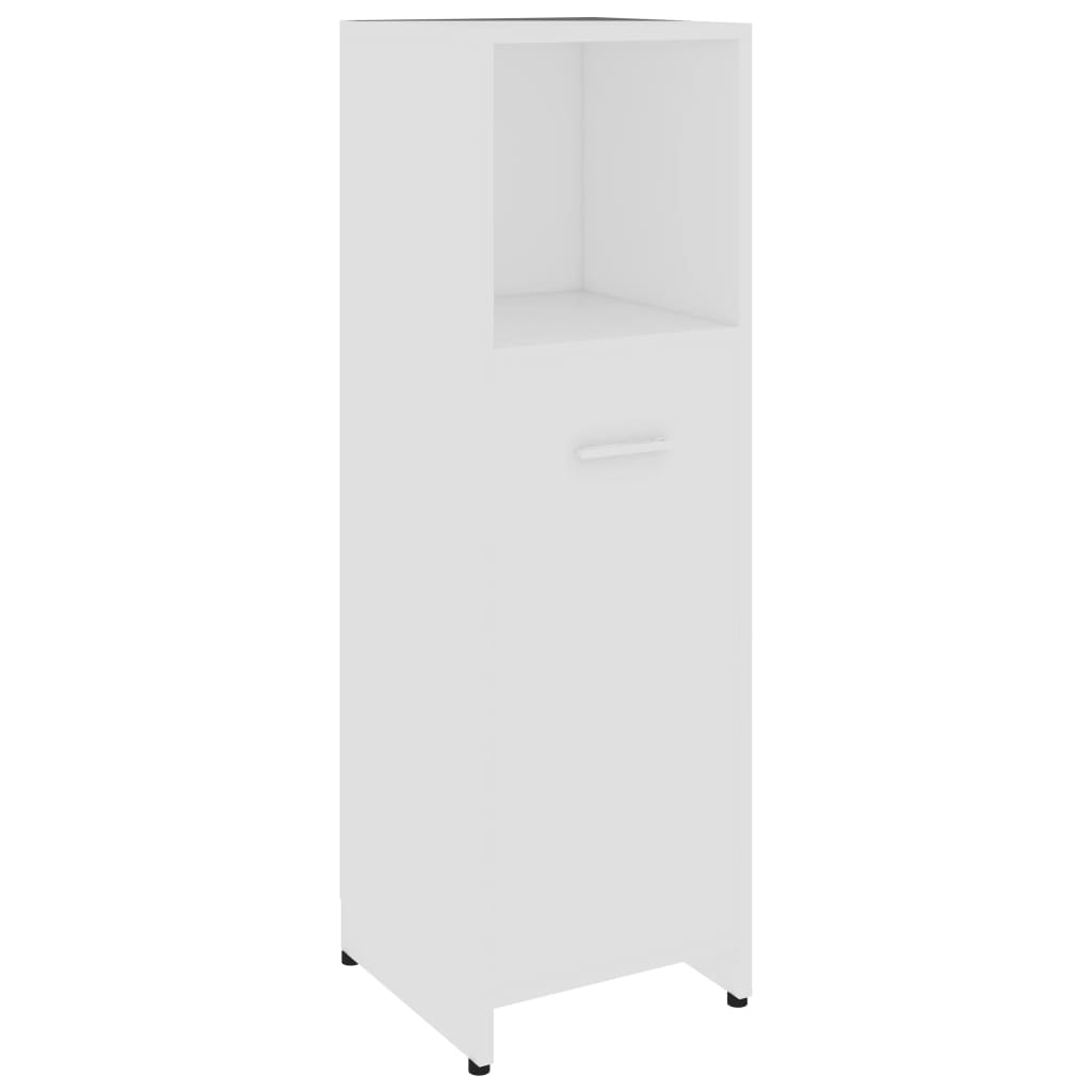 vidaXL Bathroom Cabinet White 11.8"x11.8"x37.4" Engineered Wood