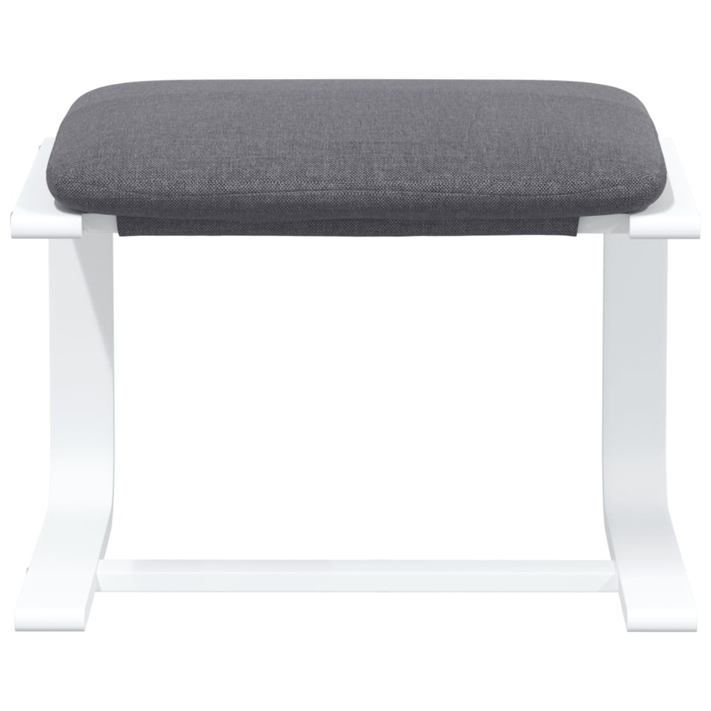 vidaXL Footstool Dark Gray 20.1"x16.1"x15.7" Fabric