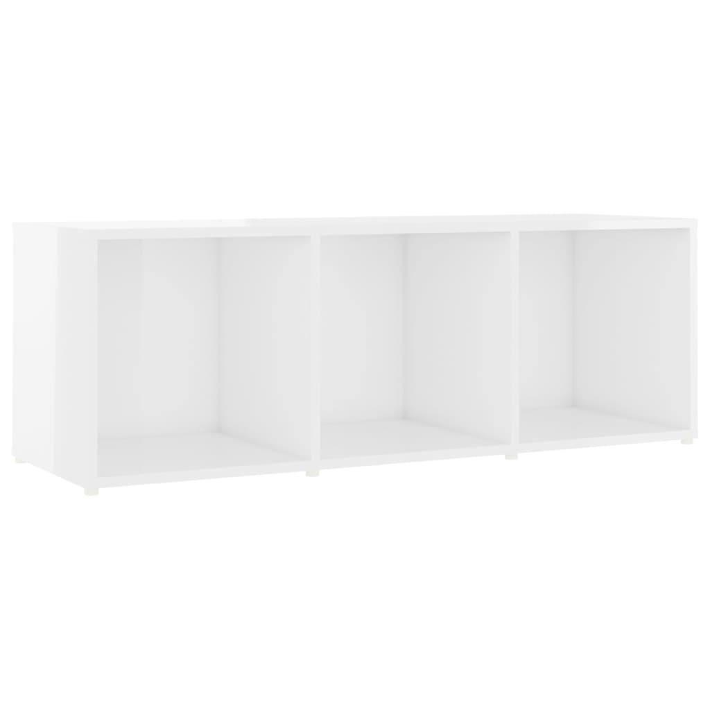 vidaXL TV Stand High Gloss White 42.1"x13.8"x14.6" Engineered Wood