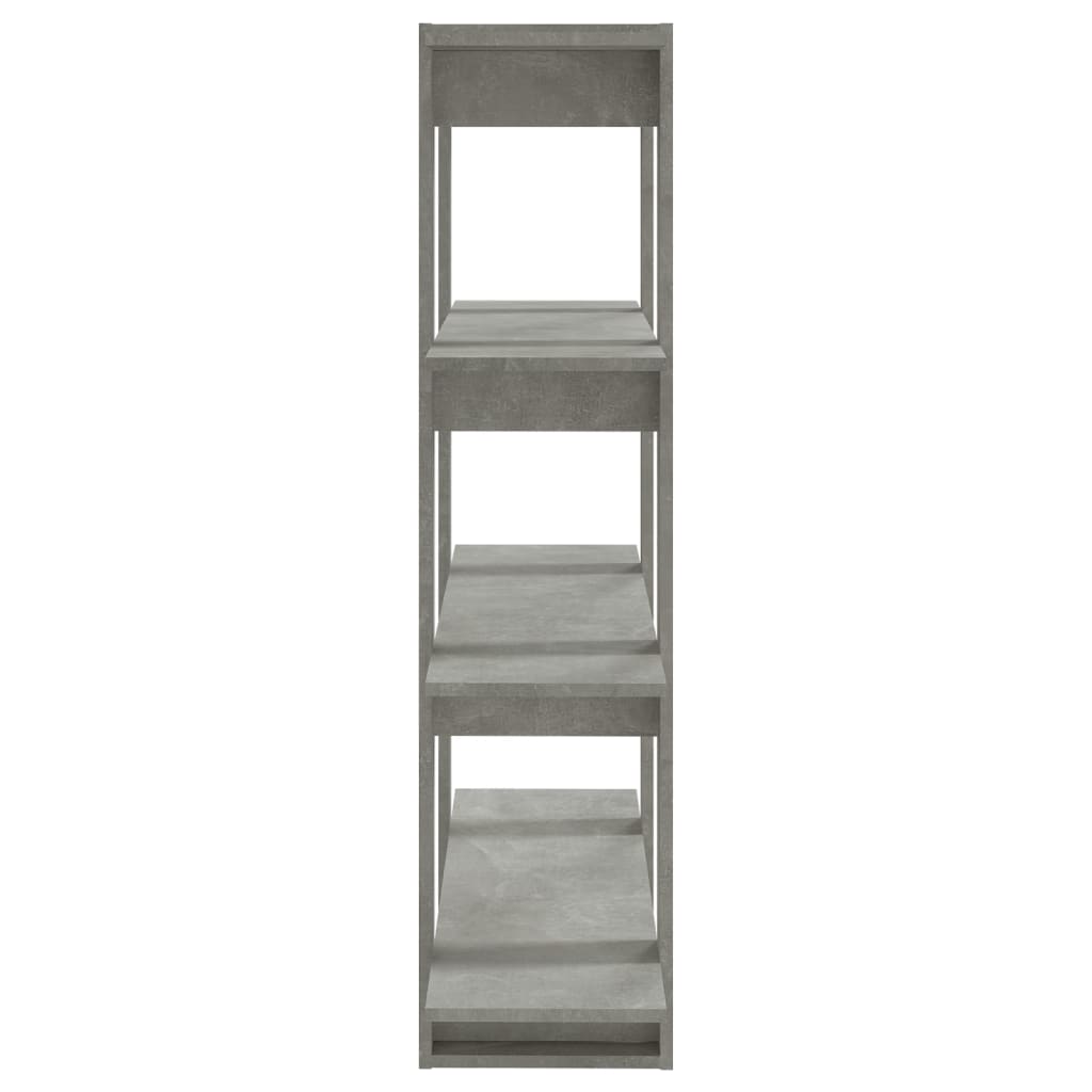 vidaXL Book Cabinet/Room Divider Concrete Gray 39.4"x11.8"x48.6"