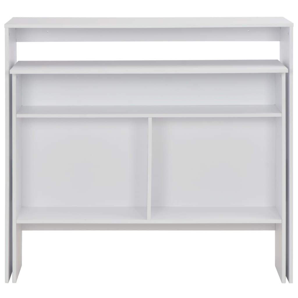 vidaXL Bar Table with 2 Table Tops White 51.2"x15.7"x47.2"