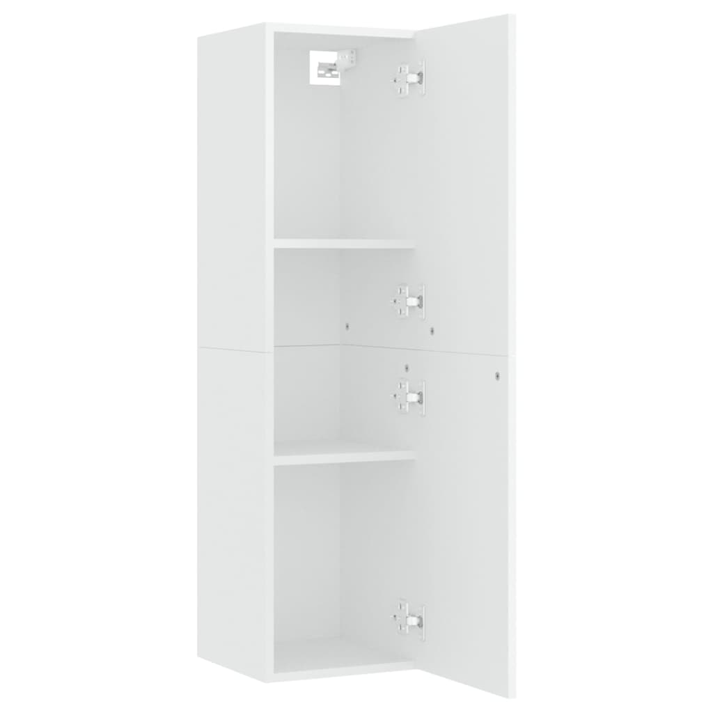 vidaXL TV Cabinets 2 pcs White 12"x11.8"x43.3" Engineered Wood