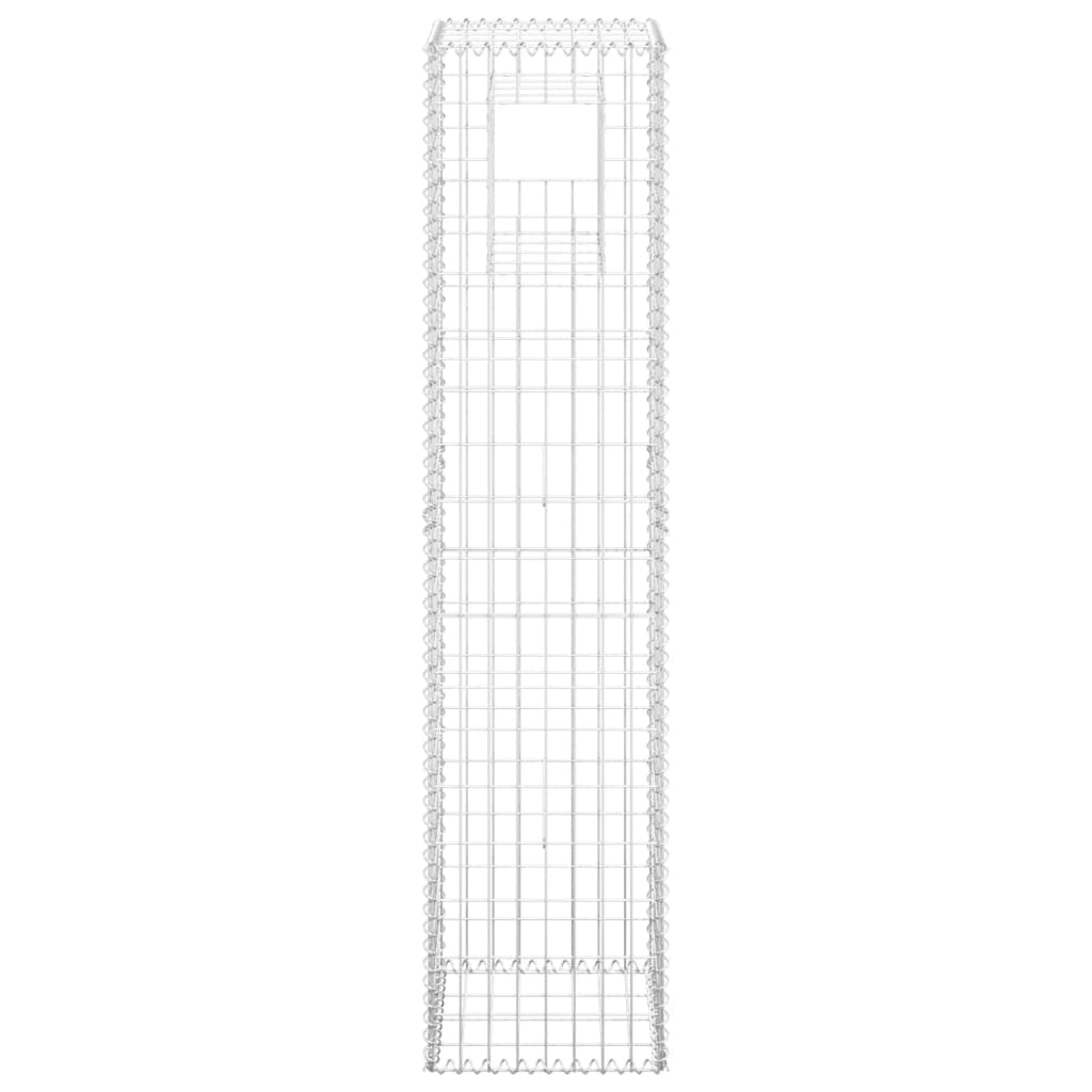 vidaXL Gabion Basket Post 15.7"x15.7"x70.9" Iron