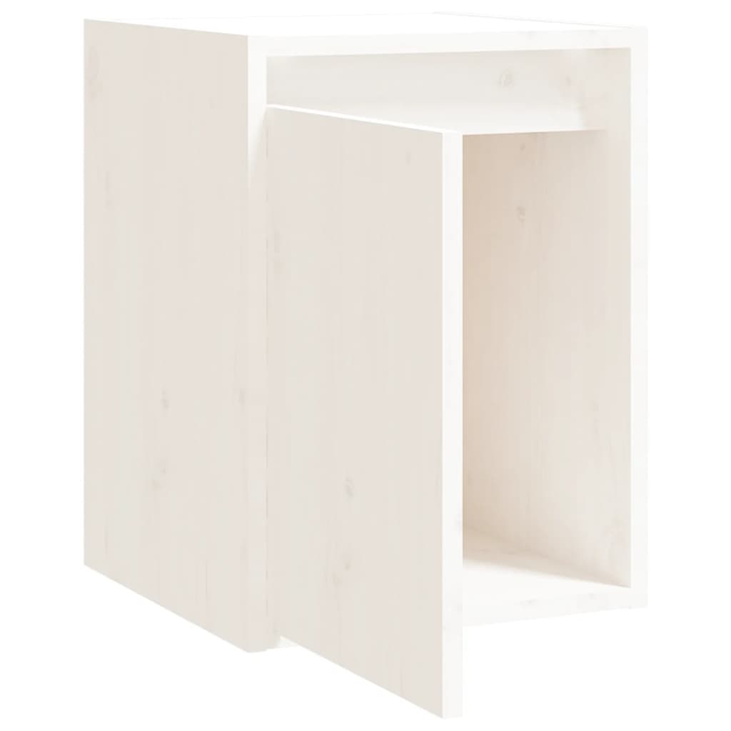 vidaXL Wall Cabinet White 11.8"x11.8"x15.7" Solid Wood Pine