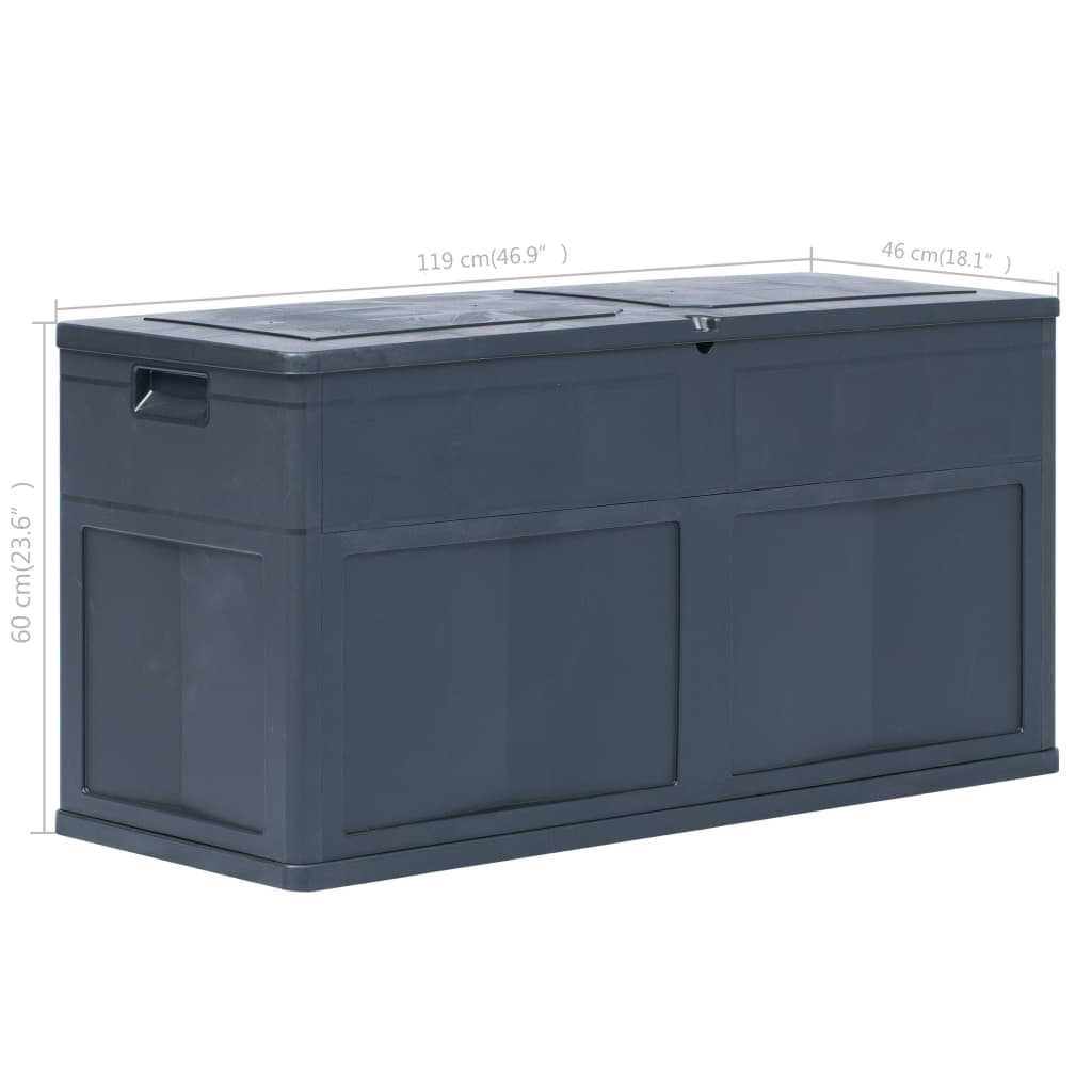 vidaXL Patio Storage Box 84.5 gal Black