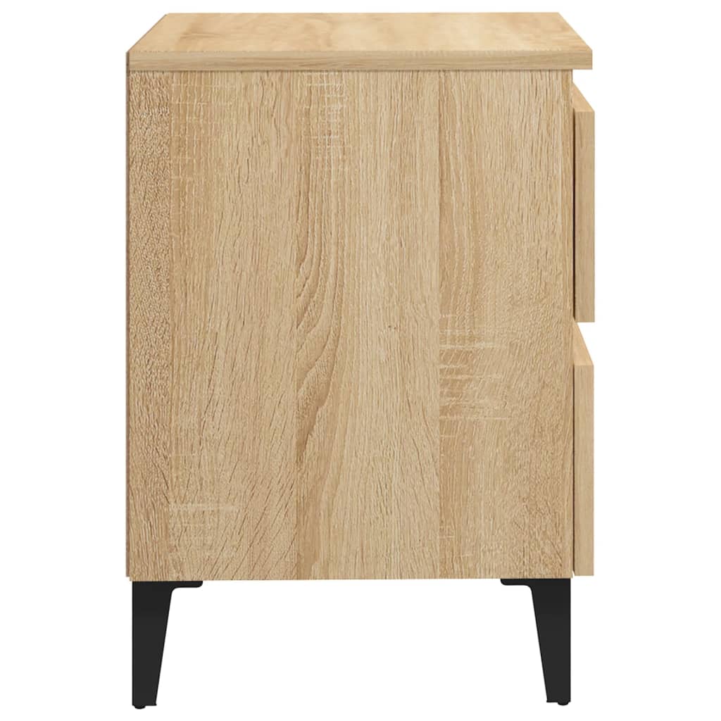 vidaXL Side Cabinets 2 pcs Sonoma Oak 15.7"x13.8"x19.7" Engineered Wood