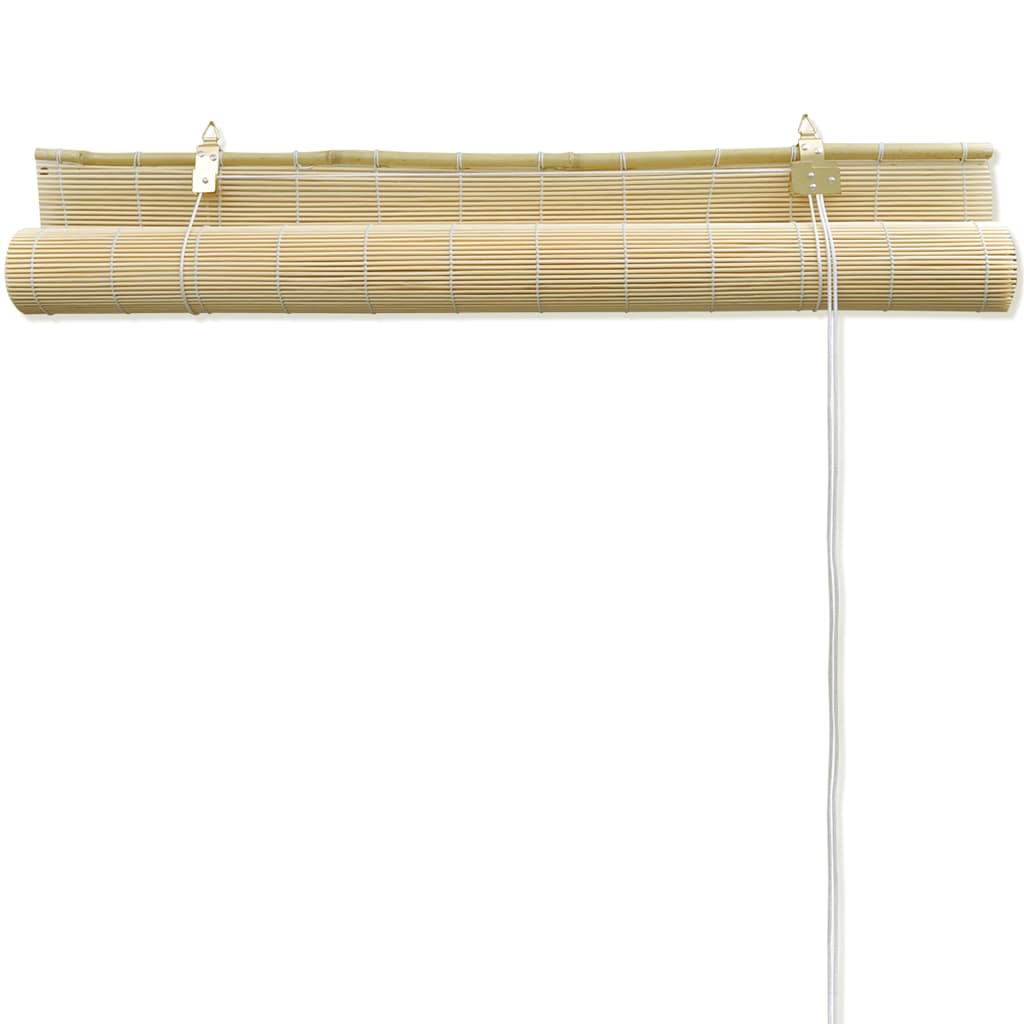 vidaXL Natural Bamboo Roller Blinds 47.2"x63"