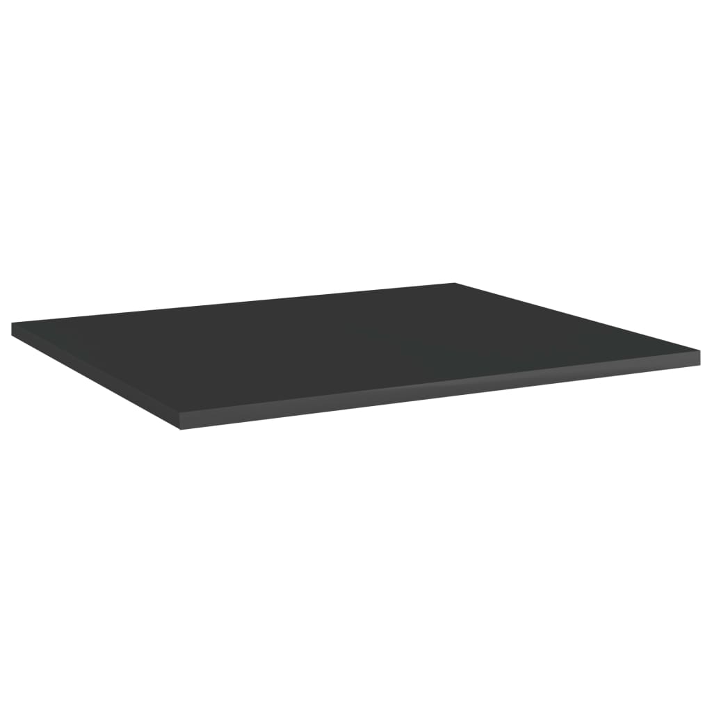 vidaXL Bookshelf Boards 8 pcs High Gloss Black 23.6"x19.7"x0.6" Engineered Wood