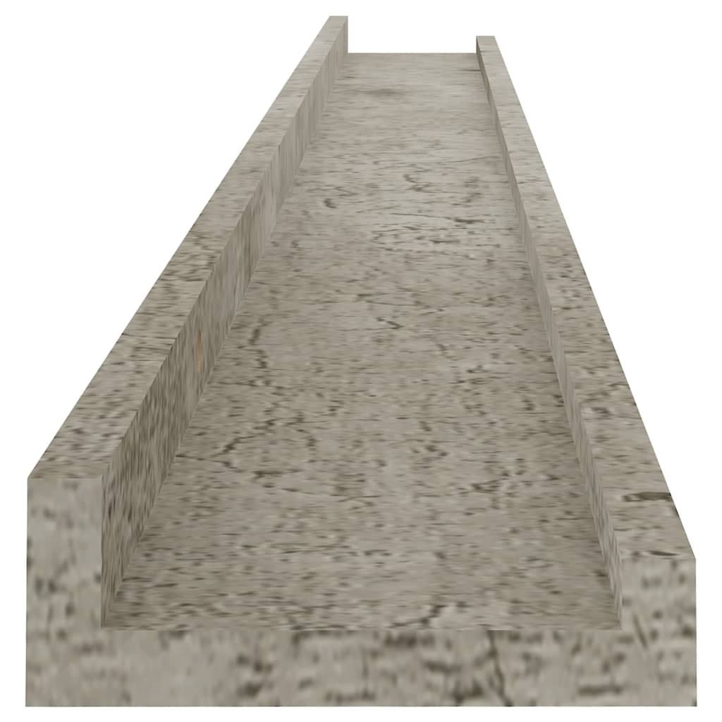 vidaXL Wall Shelves 4 pcs Concrete Gray 39.4"x3.5"x1.2"