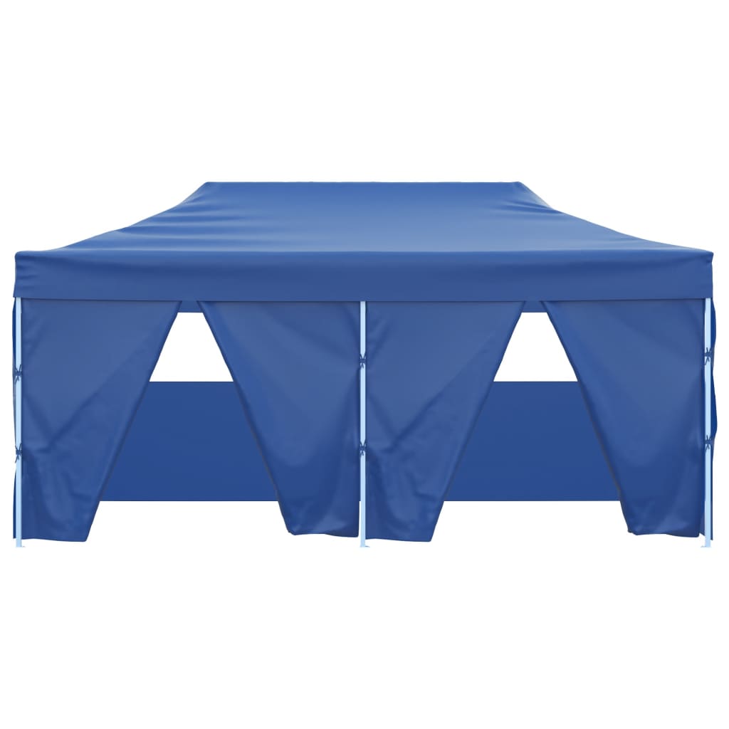 vidaXL Professional Folding Party Tent with 4 Sidewalls 9.8'x19.7' Steel Blue