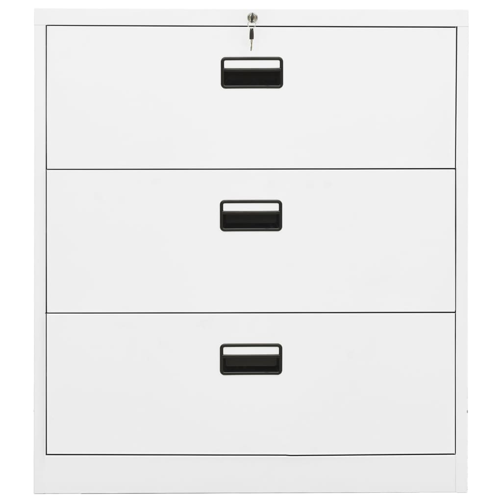 vidaXL Filing Cabinet White 35.4"x18.1"x40.6" Steel