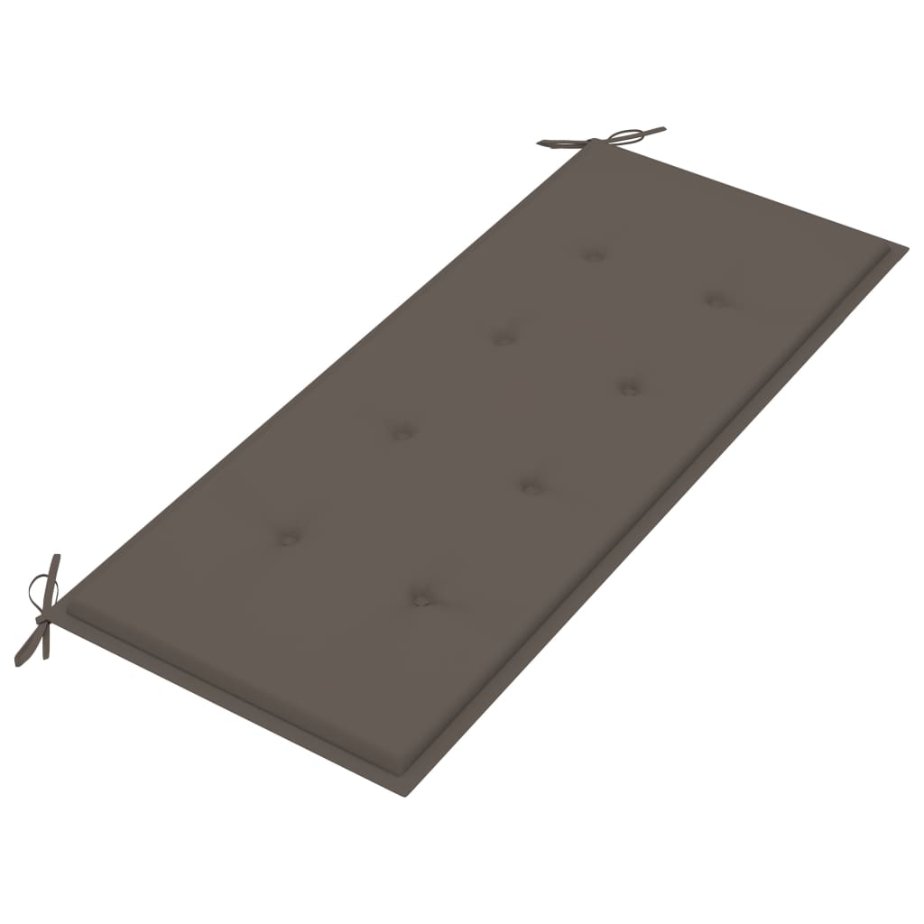 vidaXL Folding Patio Bench with Cushion 46.4" Bamboo