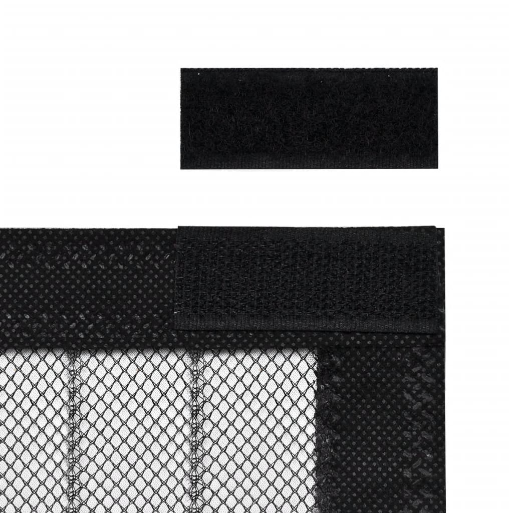 vidaXL Insect Door Curtains 2 pcs 82.7"x39.4" Magnet Black