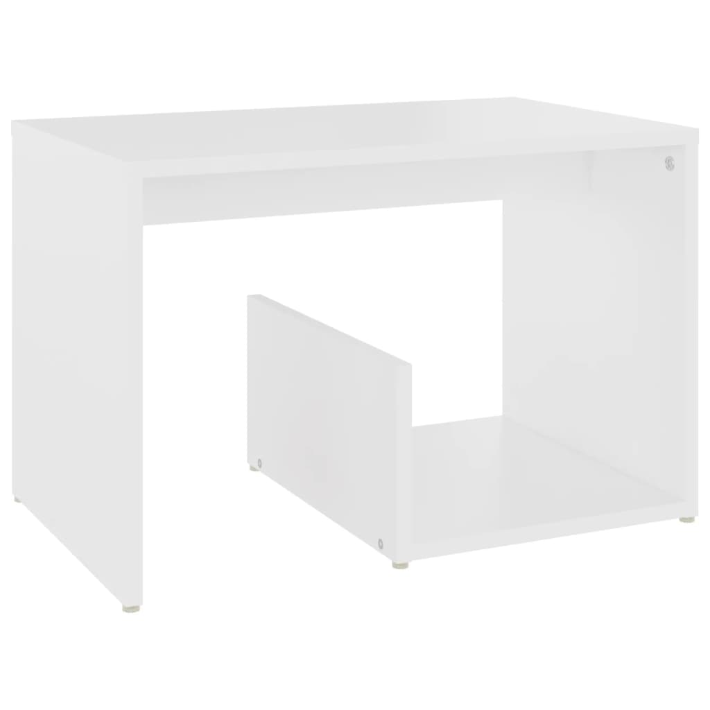 vidaXL Side Table White 23.2"x14.1"x14.9" Chipboard