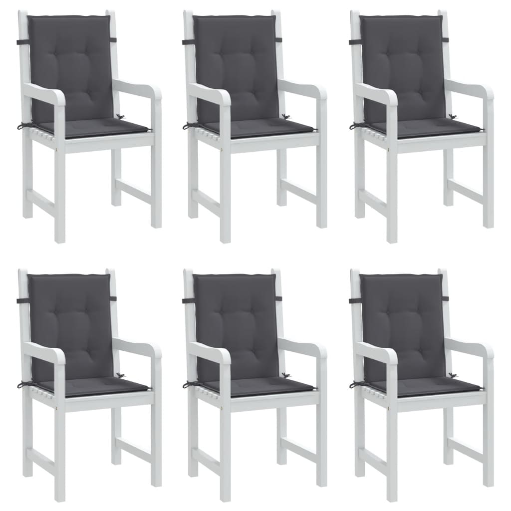 vidaXL Garden Chair Cushions 6 pcs Anthracite 39.4"x19.7"x1.2"