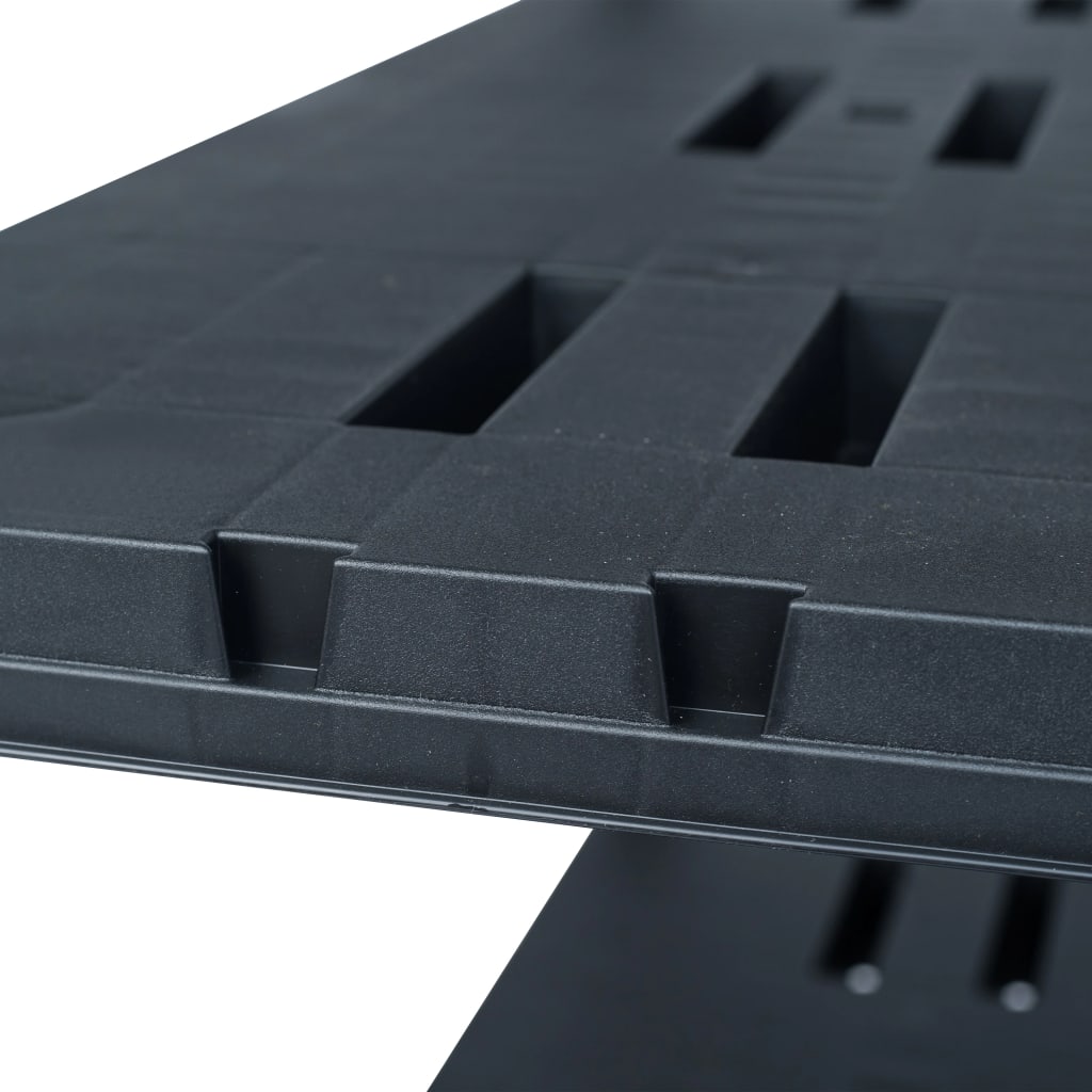 vidaXL Storage Shelf Rack Black 573.2 lb 35.4"x15.7"x70.9" Plastic