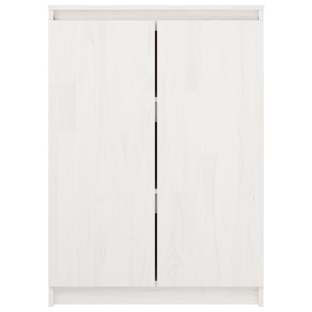 vidaXL Sideboard White 23.6"x14.2"x33.1" Solid Pinewood