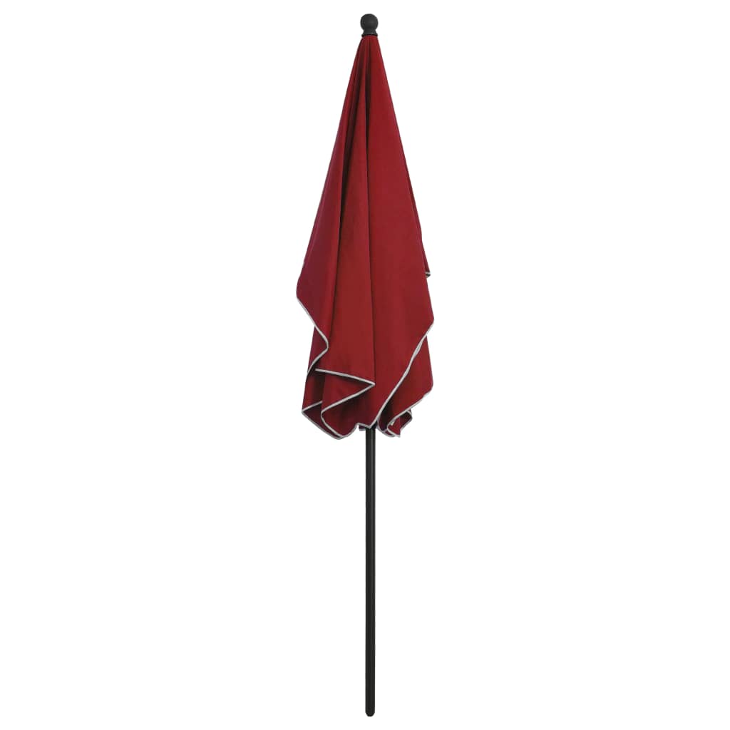 vidaXL Garden Parasol with Pole 82.7"x55.1" Bordeaux Red