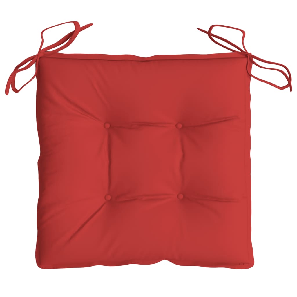 vidaXL Chair Cushions 6 pcs Red 19.7"x19.7"x2.8" Fabric