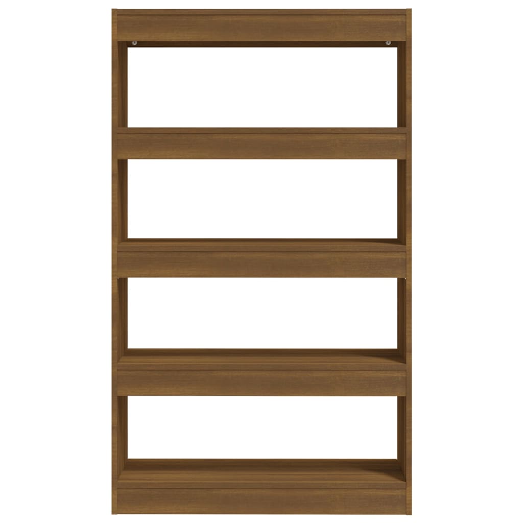 vidaXL Book Cabinet/Room Divider Brown Oak 31.5"x11.8"x53.1" Engineered Wood