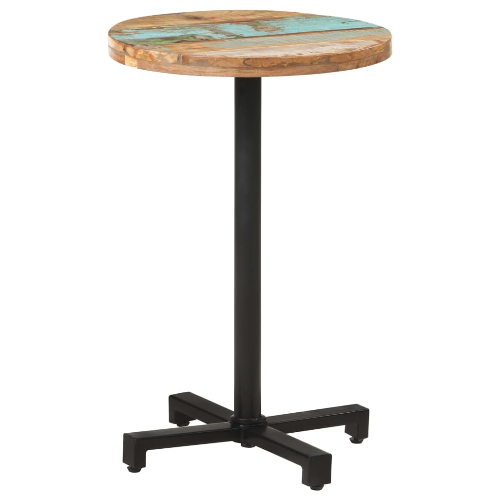 vidaXL Bistro Table Round Ø19.7"x29.5" Solid Reclaimed Wood