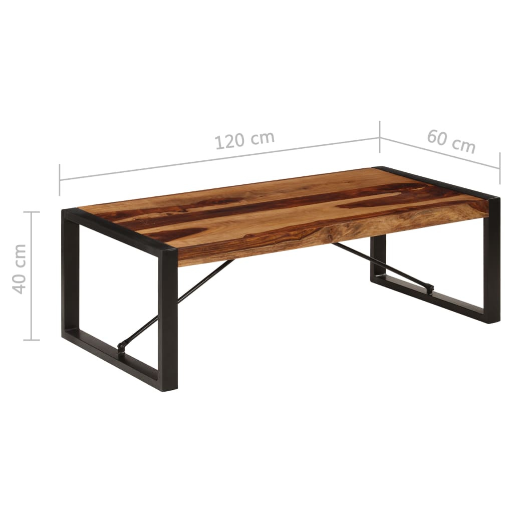 vidaXL Coffee Table 47.2"x23.6"x15.7" Solid Sheesham Wood