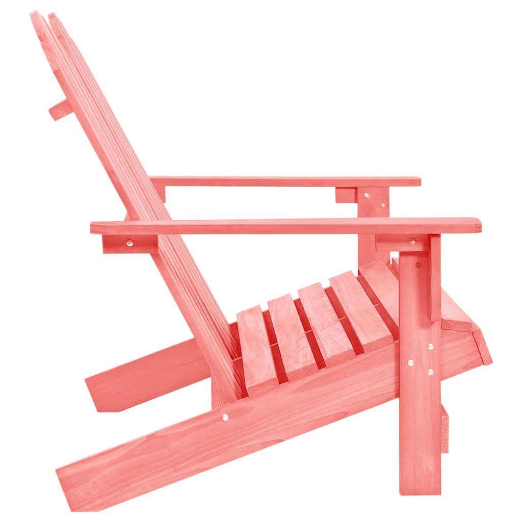 vidaXL 2-Seater Patio Adirondack Chair Solid Wood Fir Pink