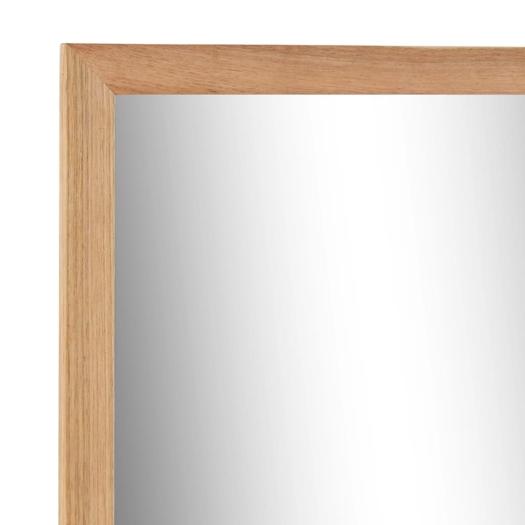 vidaXL Bathroom Mirror 23.6"x4.7"x24.4" Solid Wood Walnut