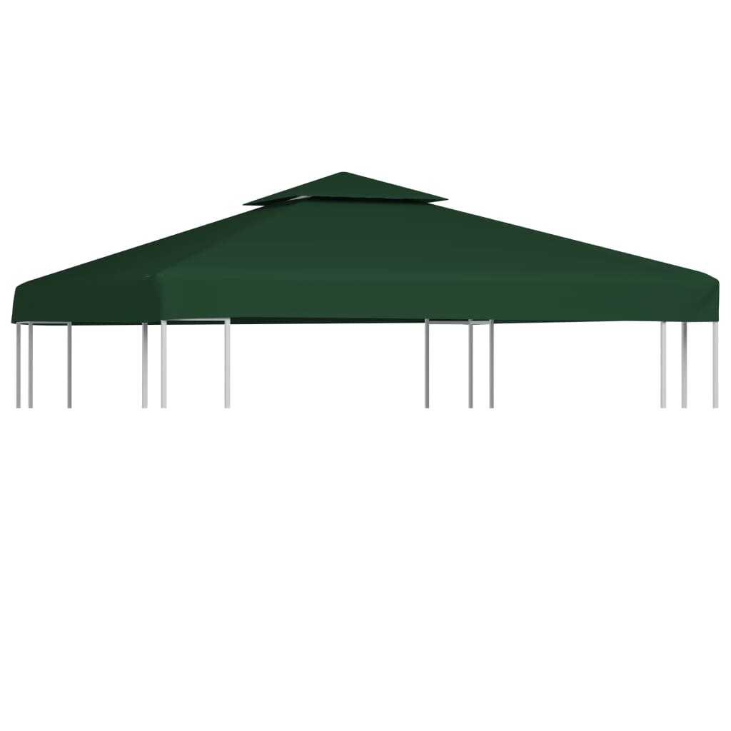 vidaXL Gazebo Cover Canopy Replacement 9.14 oz/yd² Green 10'x10'