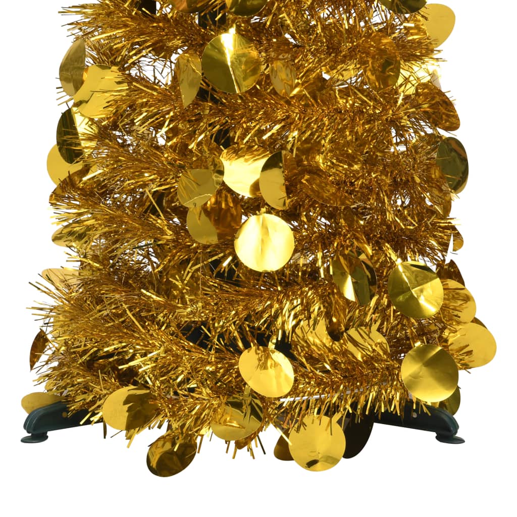 vidaXL Pop-up Artificial Christmas Tree Gold 47.2" PET