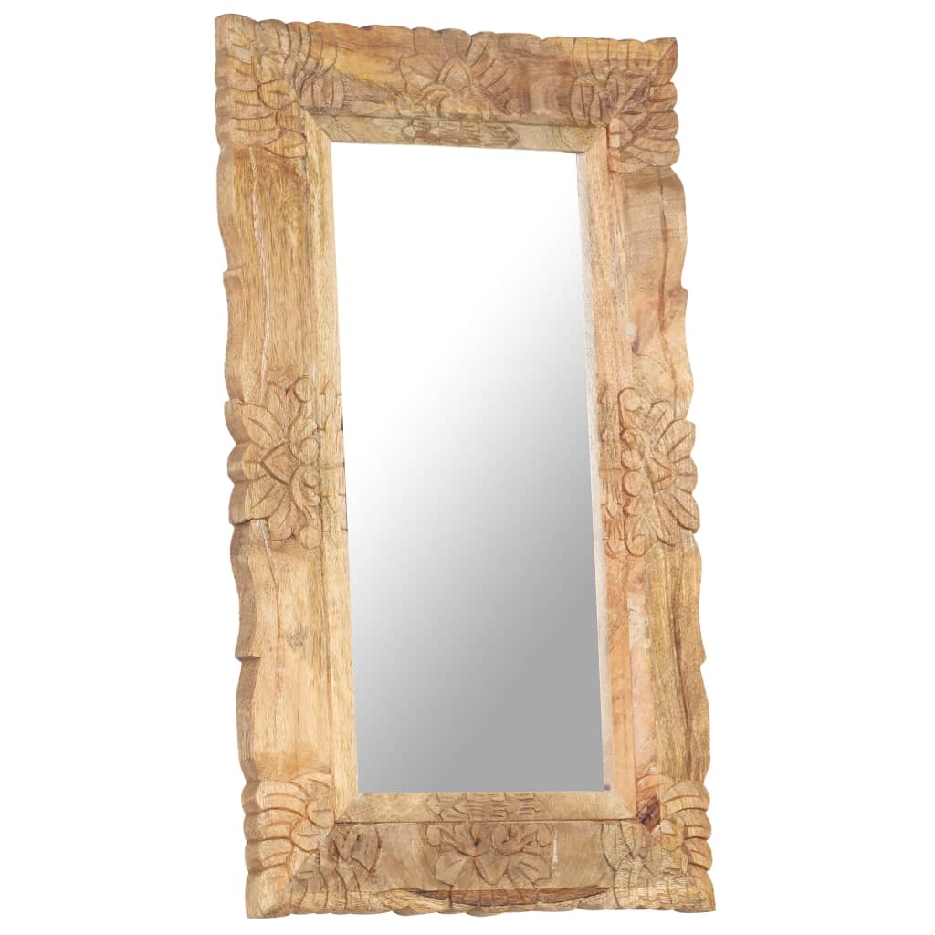 vidaXL Mirror 31.5"x19.7" Solid Mango Wood