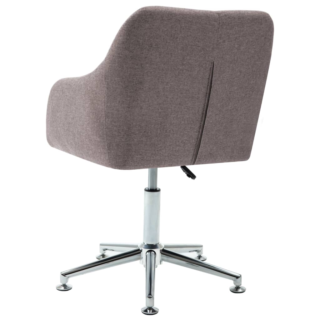 vidaXL Swivel Office Chair Taupe Fabric