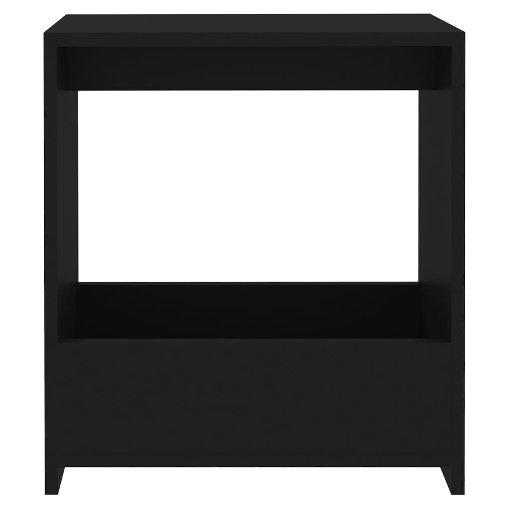 vidaXL Side Table Black 20"x10.2"x20" Chipboard