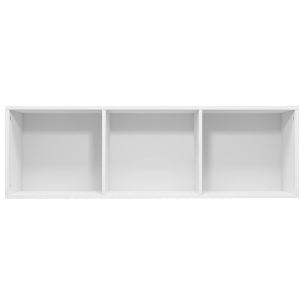 vidaXL Book Cabinet/TV Stand White 14.2"x11.8"x44.9" Engineered Wood